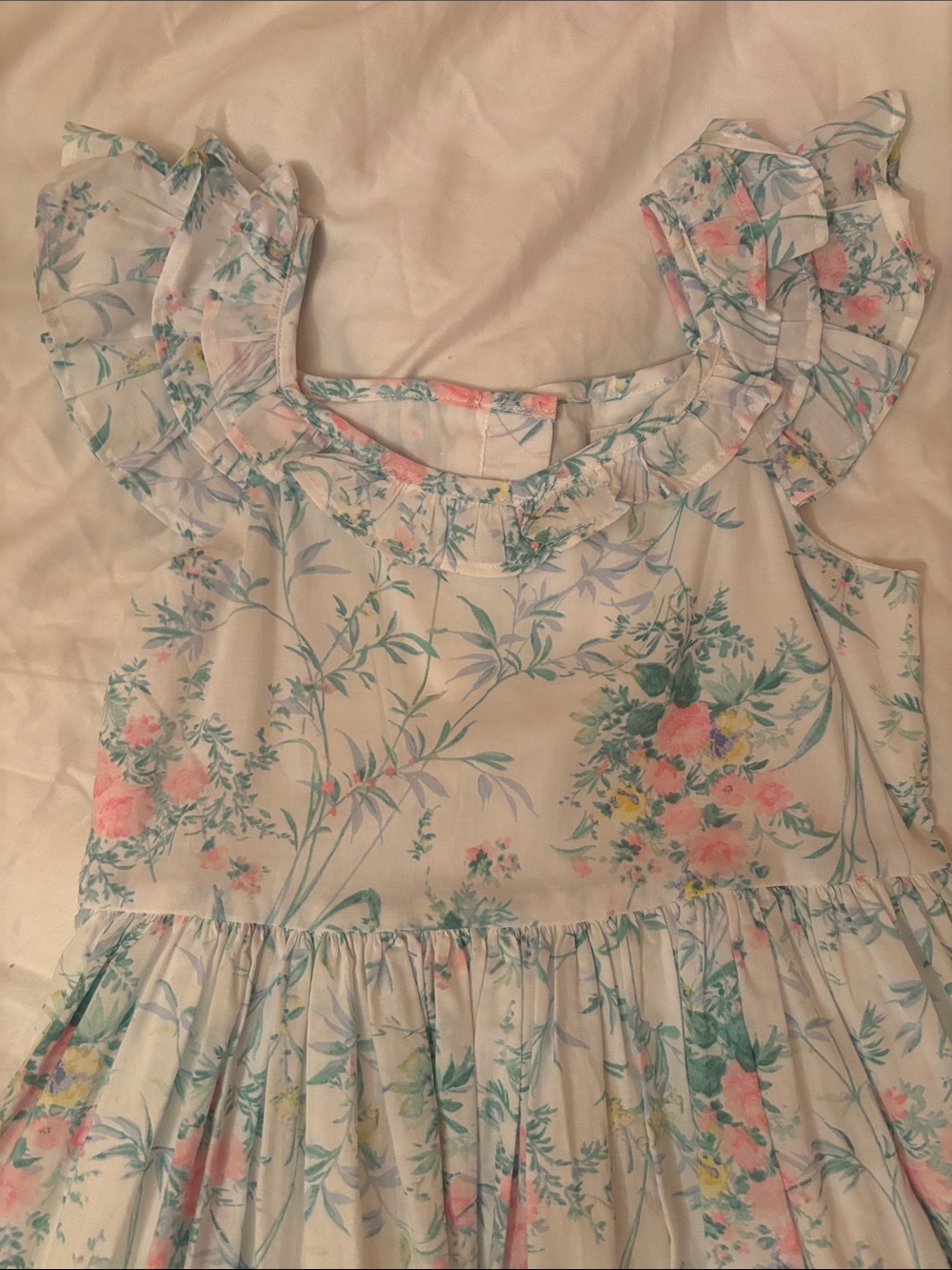 2-pk sleeveless summer floral dresses size 6-7 - Picture 3 of 6